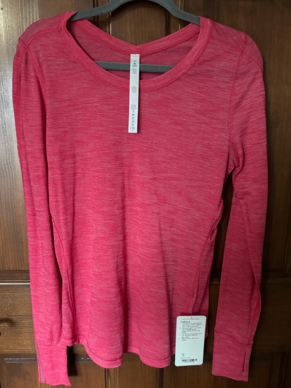 lululemon athletica Heathered Coral Long-Sleeve Crew